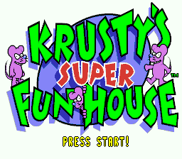 Krusty's World (Japan) Title Screen